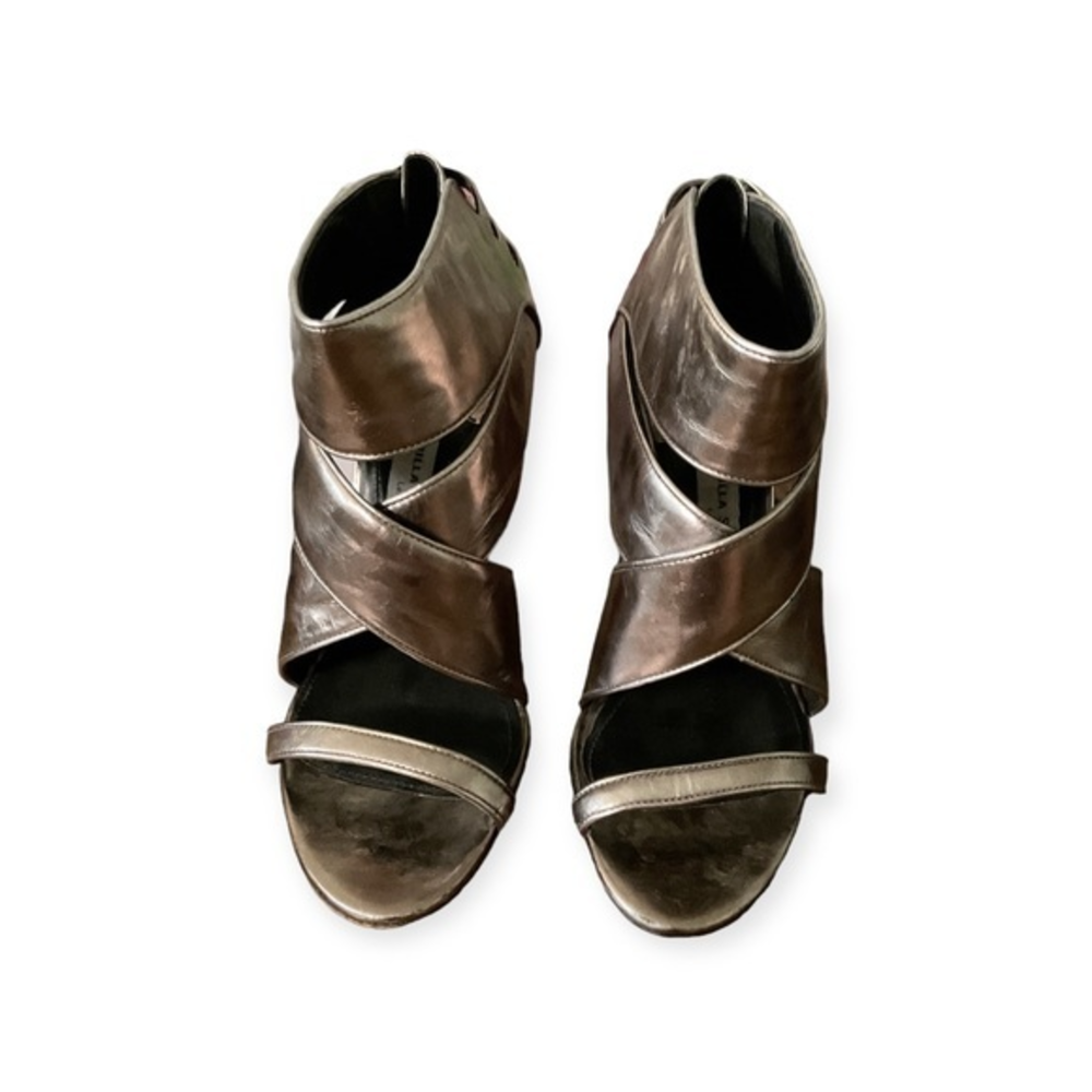 Women’s‎ strappy, ,metallic Camilla Skovgaard heels, size 39